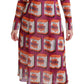 Elegant Bellezza Print Silk Maxi Dress