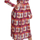 Elegant Bellezza Print Silk Maxi Dress