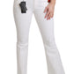 Chic Flared Mid Waist Embroidered Pants