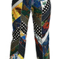 Elegant High Waist Multicolor Straight Pants