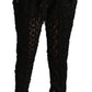 Chic Tapered High Waist Lace Pants