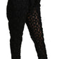 Chic Tapered High Waist Lace Pants