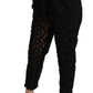 Chic Tapered High Waist Lace Pants