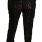 Chic Tapered High Waist Lace Pants