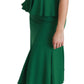 Enchanted Green Mermaid Midi Dress