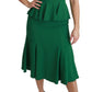 Enchanted Green Mermaid Midi Dress