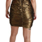 Bronze Bodycon Sheath Mini Dress