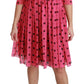 Elegant Polka Dot A-Line Knee Length Dress