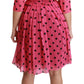 Elegant Polka Dot A-Line Knee Length Dress