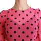 Elegant Polka Dot A-Line Knee Length Dress