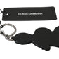 Elegant Trio-Tone Leather Keychain