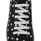 Black Polka Dotted Leather Sneakers