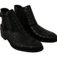 Elegant Derby Brogue Boots in Exotic Leather