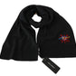 Elegant Virgin Wool Men's Scarf with Embroidery