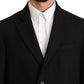 Elegant Black Wool Formal Blazer