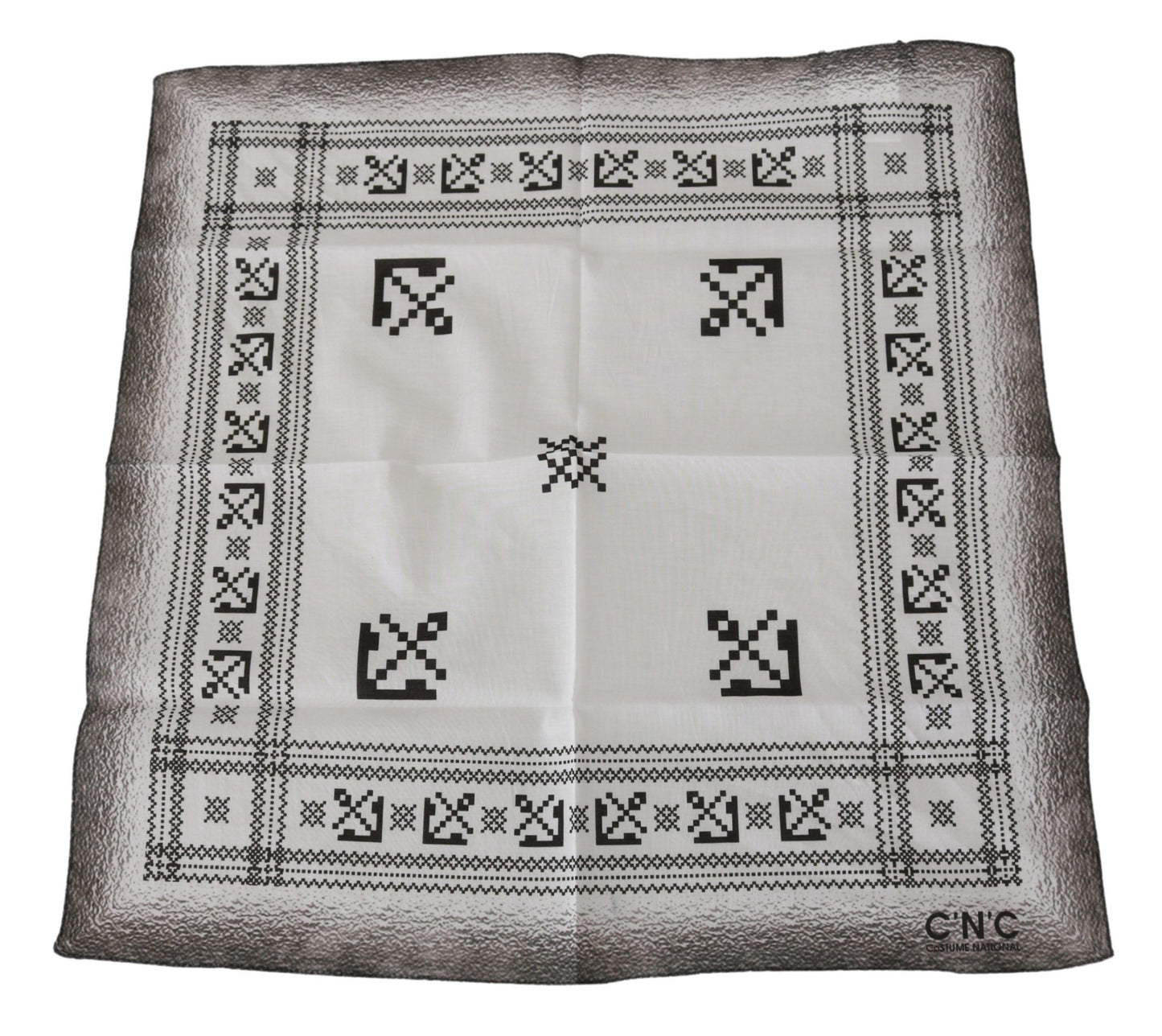 Chic White Cotton Men's Scarf