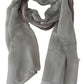 Elegant Gray Cotton Men's Scarf