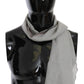 Elegant Gray Cotton Men's Scarf