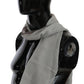 Elegant Gray Cotton Men's Scarf