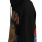 Elegant Hooded Pullover With Regal Motif