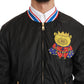 Elegant Multicolor Motive Bomber Jacket