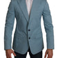 Elegant Blue Fantasy Pattern Blazer