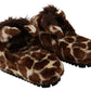 Elegant Giraffe Pattern Slides for Sophisticated Comfort