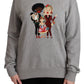 Elegant Multicolor Embroidered Crew-neck Sweater