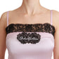 Elegant Silk Lace Detail Tank Top