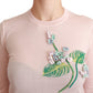 Silk Blend Floral Embroidered Sweater