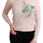 Silk Blend Floral Embroidered Sweater