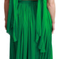 Elegant Sleeveless Pleated Silk Maxi Dress