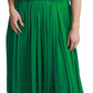 Elegant Sleeveless Pleated Silk Maxi Dress