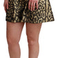 High Waist Black & Gold Luxe Shorts