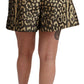 High Waist Black & Gold Luxe Shorts