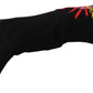 Elegant Black Virgin Wool Unisex Gloves