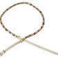 White Leather Crystals Waist Belt