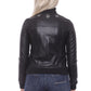 Chic Eco-Leather Studded Slim Jacket