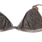 Sequined Gray Triangolo Bra Luxury Underwear