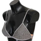 Sequined Gray Triangolo Bra Luxury Underwear