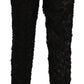 Elegant Straight Cropped Lace Trousers