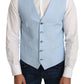 Elegant Azure Men's Formal Vest