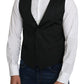 Elegant Silk Formal Gray Vest