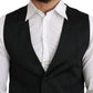 Elegant Silk Formal Gray Vest