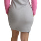 Chic Gray Cotton Blend Moschino Sweater Dress