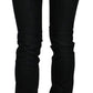 Chic Black Mid Waist Slim Fit Denim Jeans