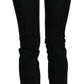 Chic Black Mid Waist Slim Fit Denim Jeans