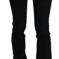 Chic Black Slim Fit Low Waist Denim