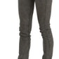 Chic Gray Slim Fit Cotton Jeans