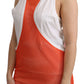 Elegant Sleeveless Cotton Tank in Orange